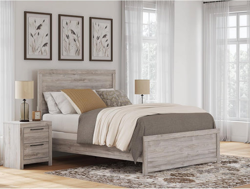 Signature Design by Ashley Jonnifer Queen Panel Bed Frame, Light Gray Bedroom Furniture with Panel Headboard, Engineered Wood and Decorative Laminate, Relaxed Casual Style