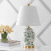 Penelope Ginger Jar 22" LED Table Lamp, White/Green