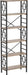Six Tier Tall Bookcase Chestnut Brown ReinforcedSteel
