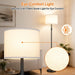 Black Dimmable Tall Floor Lamp 1000Lumens LinenShade