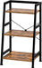 Three Tier Industrial Bookcase Rustic Brown Finish