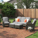 Melanson Patio 5 Piece Rattan Seating Group with Cushions