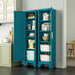 67Inch Peacock Blue Freestanding PowderCoated Steel Cabinet
