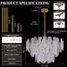 Gold Crystal Glass Chandelier 23.6 Inches Lighting