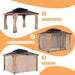 Cedar Wood Gazebo 10x12 Feet Weatherproofed Structure