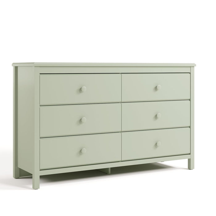 Alpine 6-Drawer Double Dresser, Sage