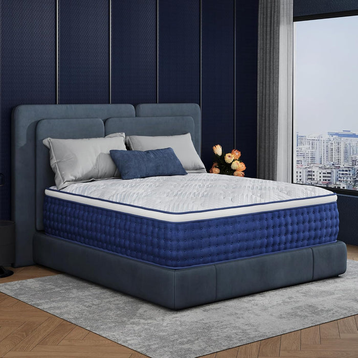 Blue Queen HybridMemoryFoam Mattress Box CertipurUS