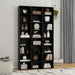 8 Tier Storage Shelf Bookcase, Slim Organizer Shelves Cabinet Tall Narrow Media Tower Rack Display Bookshelf for Home Office (Black)