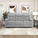 Mnul Double Recliner Couch for Living Room, Chenille Fbric Upholstered Reclining Sof, Home Theter Seting, Esy ssembly, Recliner Couch, Gry