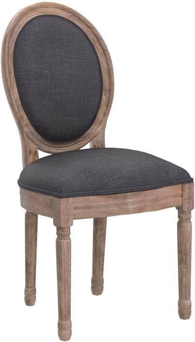 French Country Dining Chairs Set of 4, Farmhouse Dining Chairs, Wood round Back Dining Room Chair, for Dining Room/Living Room/Bedroom