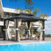 10'X12' Gazebo with Galvanized Steel Roof, Hardtop Double Roof with Anti-Rust Coating, Outdoor Gazebos with Curtains and Netting, Sunshade for Gardens, Lawns, Deck