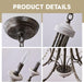 French Country Chandelier 20 Inch Whitewashed Wood