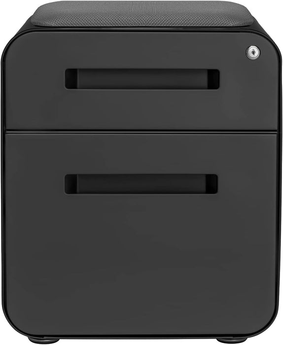 Black Mini Seated File Cabinet