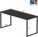 55 Inch Black Computer Desk PowderCoatedSteel Frame
