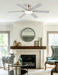 Modern Nickel Ceiling Fan Silent Brushed Steel Finish