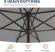 10FT Patio Umbrella, Outdoor Umbrella with Push Button Tilt and Crank, 8 Sturdy Ribs, UV Protection & Waterproof Market Umbrella for Pool, Backyard, Beach,Deck