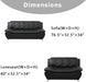 Leather Couches for Living Room, Living Room Couch Set, Sofa for Bedroom, Apartment, Living Room Furniture Sets (A-Leather Black, Sofa+Loveseat)