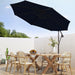 10Ft Patio Umbrellas Offset Outdoor Umbrella Cantilever Hanging Umbrellas W/Infinite Tilt, Fade Resistant Waterproof RECYCLED FABRIC Canopy & Cross Base, for Yard, Garden & Deck, Navy Blue