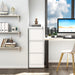 White 3 Drawer Vertical File Cabinet LockingMechanism