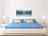 Art,30X60Inch Colorful Knife Painted on Canvas Teal Blue Fantasy Abstract Paintings Seascape Artwork Modern Colorful Acrylic Wall Art Wood inside Framed Ready to Hang