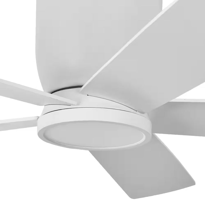 Britton 52 In. Integrated LED Indoor Matte White Ceiling Fan with Light Kit and Remote Control