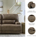 Signature Design by Ashley Bealeaf Contemporary Power Reclining Sofa with Position Lock, Adjustable Headrest and USB Charging Ports, Dark Brown