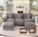 108 Inch U Shaped UltraModular Sofa SlateChenilleFabric