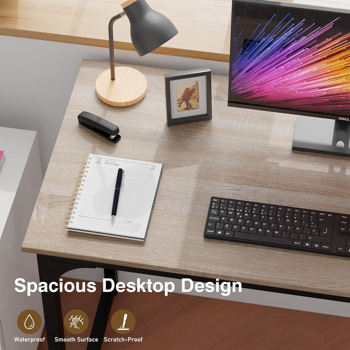 39 Inches Computer Desk, Modern Simple Style Desk for Home Office, Study Student Writing Desk,Nature