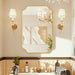 24"X36" Gold Foil Scalloped Decorative Wall Mirror