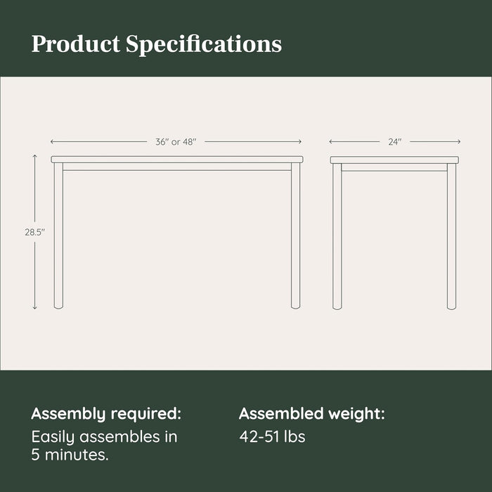 Daily Desk, Functional at Home Office Desk with Effortless Assembly
