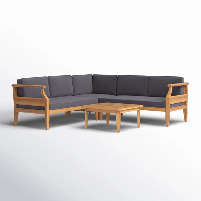 Trishul Acacia 5 - Person Modular Patio Conversation Sets with Cushions