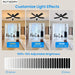 42 Inch Low Profile Ceiling Fan with Light, Black Ceiling Fans with Lights and Remote, Flush Mount, 6 Speeds Reversible Quiet DC, 3CCT Dimmable, Indoor Outdoor Ceiling Fans for Patios Bedroom