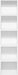 Pasir Space Saving FiveTier Bookcase 9x12x52 White
