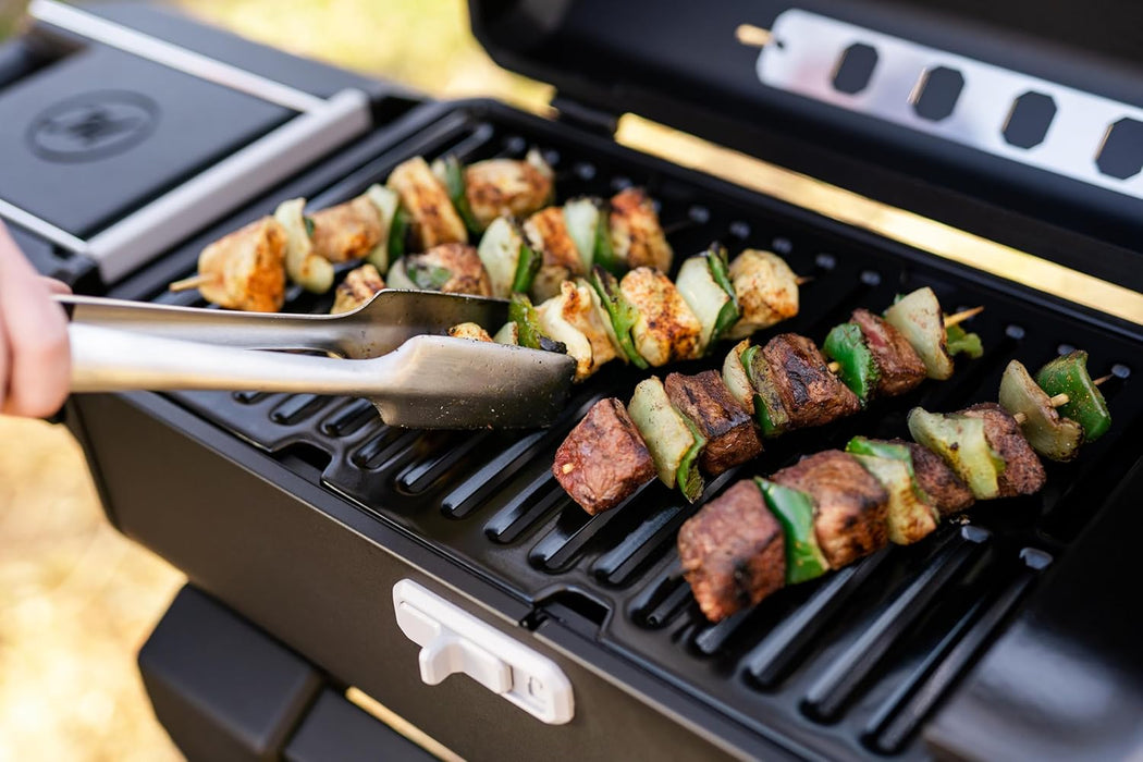 ® Electric Portable Charcoal Grill and Smoker with Steadytemp Analog Temperature Control, Collapsible Cart and 200 Cooking Square Inches in Black, Model MB20040722