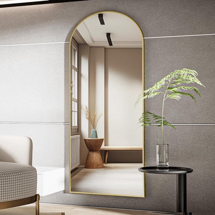 71X26 Arched Full Length Mirror, Floor Mirror with Stand