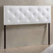 Baltimore Modern and Contemporary King White Faux Leather Upholstered Headboard