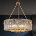 Gold Drum Chandelier 24.4 Inch CrystalLuxPremiumEdition