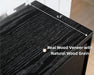 39" Black Real Wood Veneer Narrow Sideboard Buffet Storage Cabinet