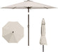 11FT Patio Umbrella, Outdoor Umbrella with with 8 Sturdy Fiberglass Ribs,Market Table Umbrella with Push Button Tilt and Crank,Suit for Backyard,Garden,Pool,Deck(Creamy-White)