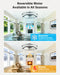 20" Low Profile Ceiling Fan with Light and Remote, Dimmable LED Flush Mount Ceiling Fan, 6 Speeds, White Modern Design for Bedroom/Living Room （Black-Crystal）