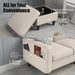 SeventyEightInch BeigeLinen Sectional Sofa Storage