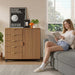 Five Drawer Wooden File Cabinet With AdjustableShelf