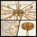 48" 5-Tier Clear Ripple Glass Chandelier, 20-Light round Brass Chandelier