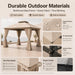 10'X10' Outdoor Gazebo, Heavy Duty Metal Patio Canopy Tent Shelter with Double Roof, Mosquito Netting & Privacy Curtains for Backyard, Garden, Deck, Lawn, Khaki