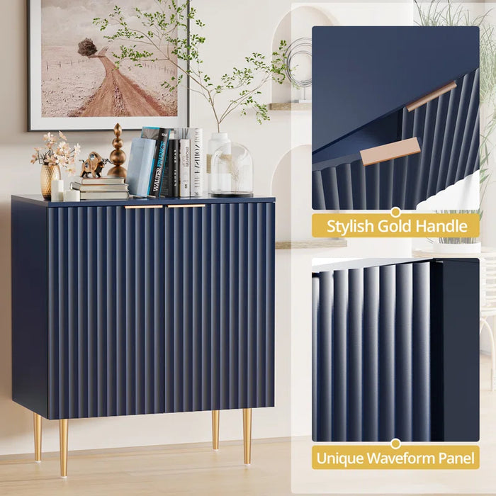 Rishaw 34.3" Tall Adjustable Shelf 2 - Door Accent Cabinet