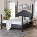 Martino Four-Poster Platform Bed Black Queen