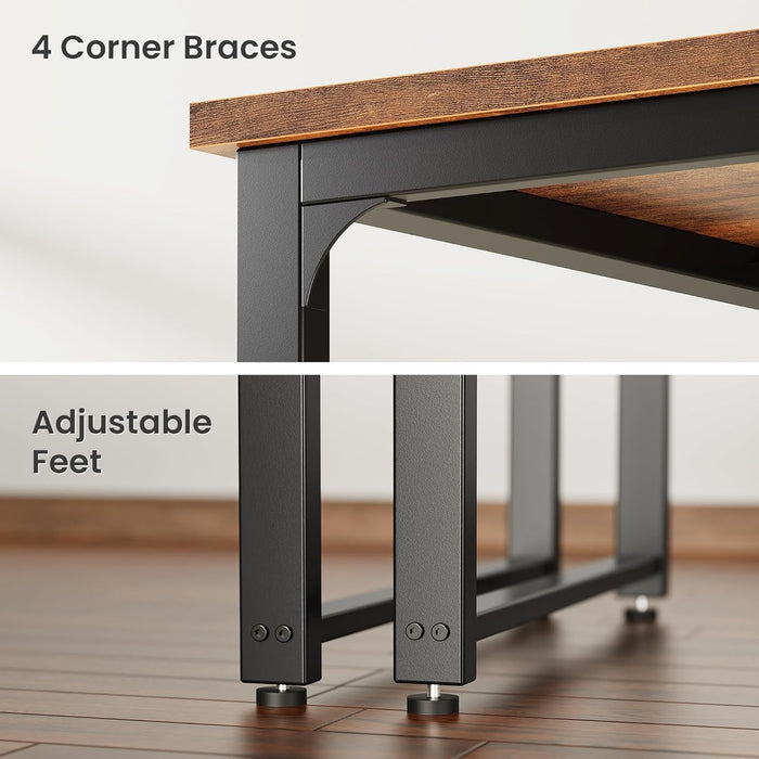 63 Inch Computer Desk With Power Outlets And USB - ShipItFurniture