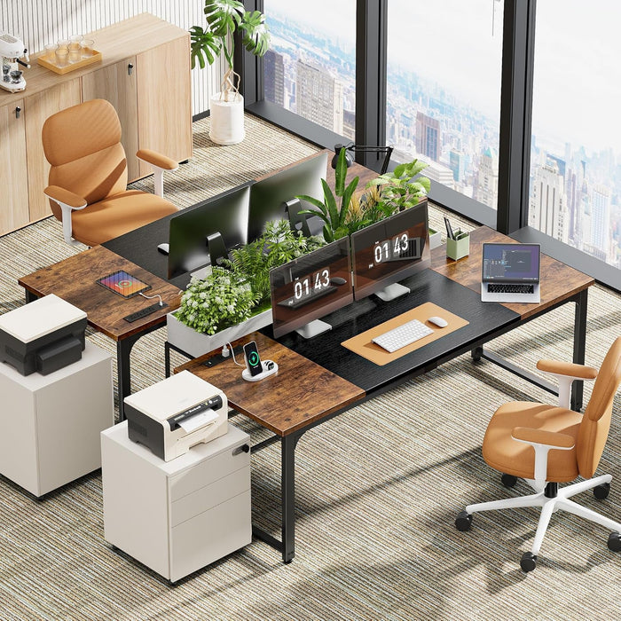 63 Inch Computer Desk With Power Outlets And USB - ShipItFurniture