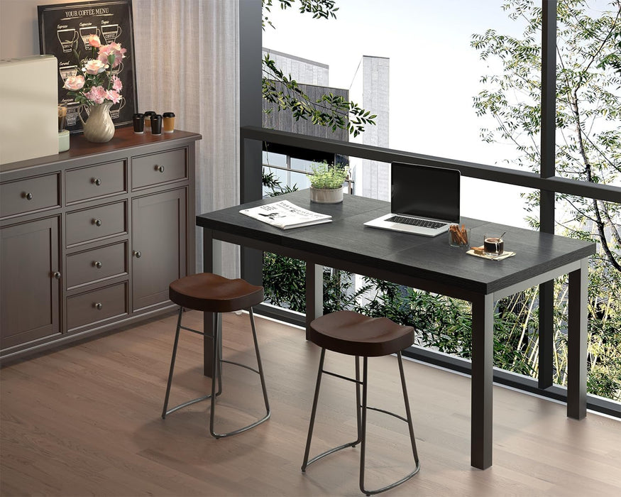 63 Inch Large Computer Desk, Gaming Long Desk with a Modern Design Wide Desk at Home, Perfect for Office Work, Studying, and Writing, Etc., Black. - ShipItFurniture