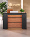 63 Inches Reception Desk, Modern Reception Table with LED Light, Front Counter Desk, Wooden Checkout Counter for Lobbies, Salons, Retail, Home Offices, Reception Room, Black & Brown - ShipItFurniture